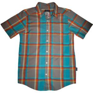Patagonia Madras Button Down Short Sleeves Sz